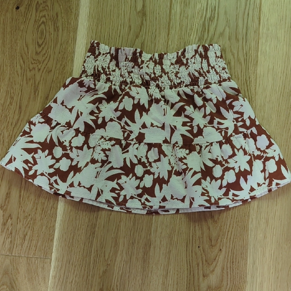 Cat & Jack Floral Mini Skirt in Brown and White